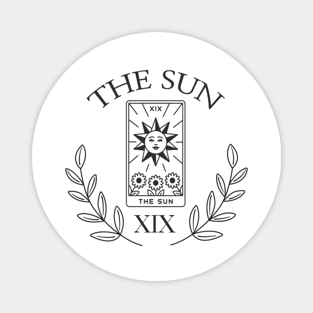 minimalistic the sun tarot Magnet by grafitytees